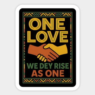 One Love Unity Sticker